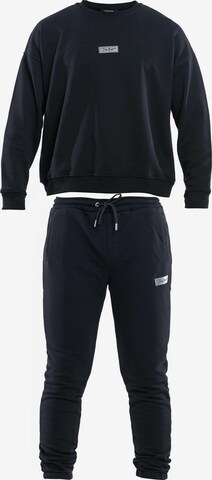 Tom Barron Tracksuit in Black: front