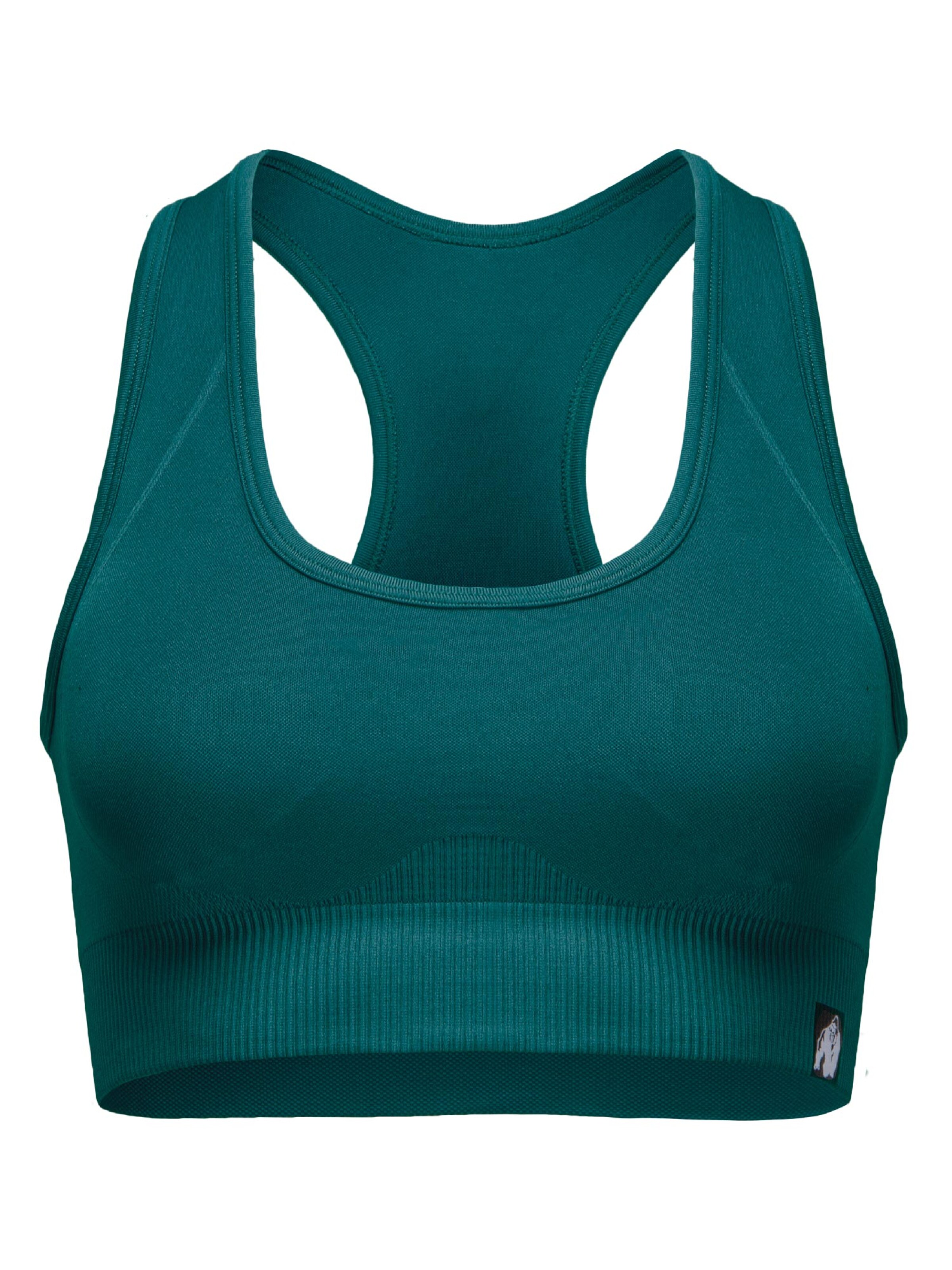 Gorilla Wear Bustier Sport bh 'Yava' in Groen: voorkant