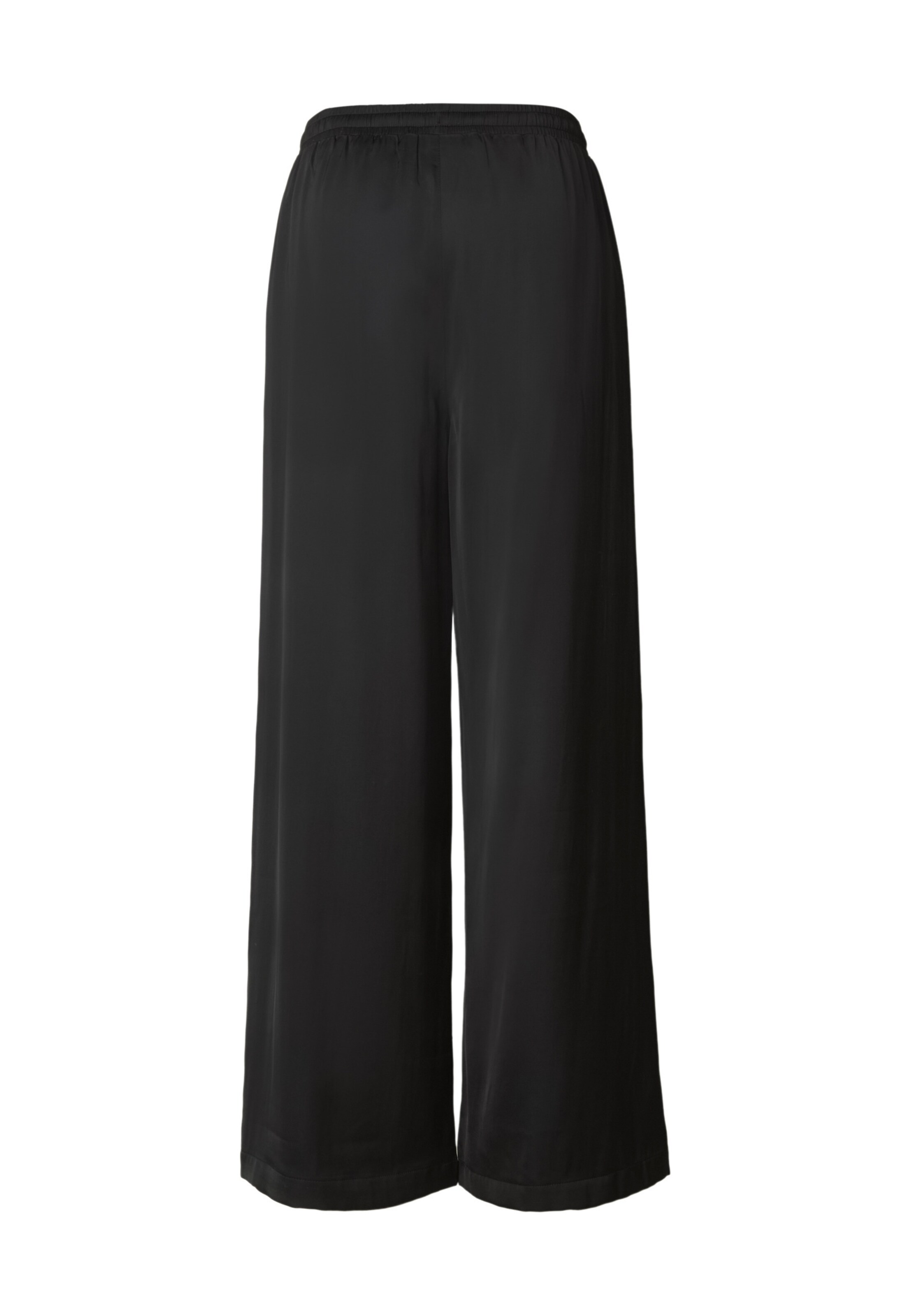 Sergio Tacchini Wide leg Bandplooibroek 'Ermitage' in Zwart