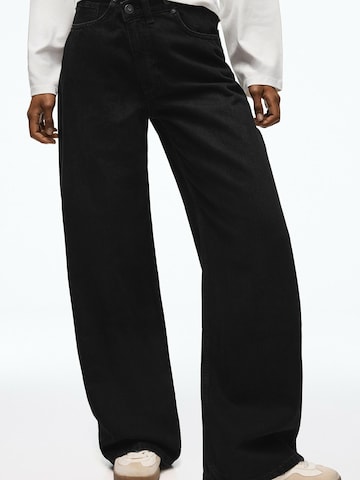 Bershka Wide Leg Jeans i sort
