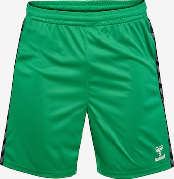 Regular Pantalon de sport 'AUTHENTIC' Hummel en vert : devant