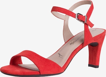 TAMARIS - Sandalias con hebilla en rojo: frente