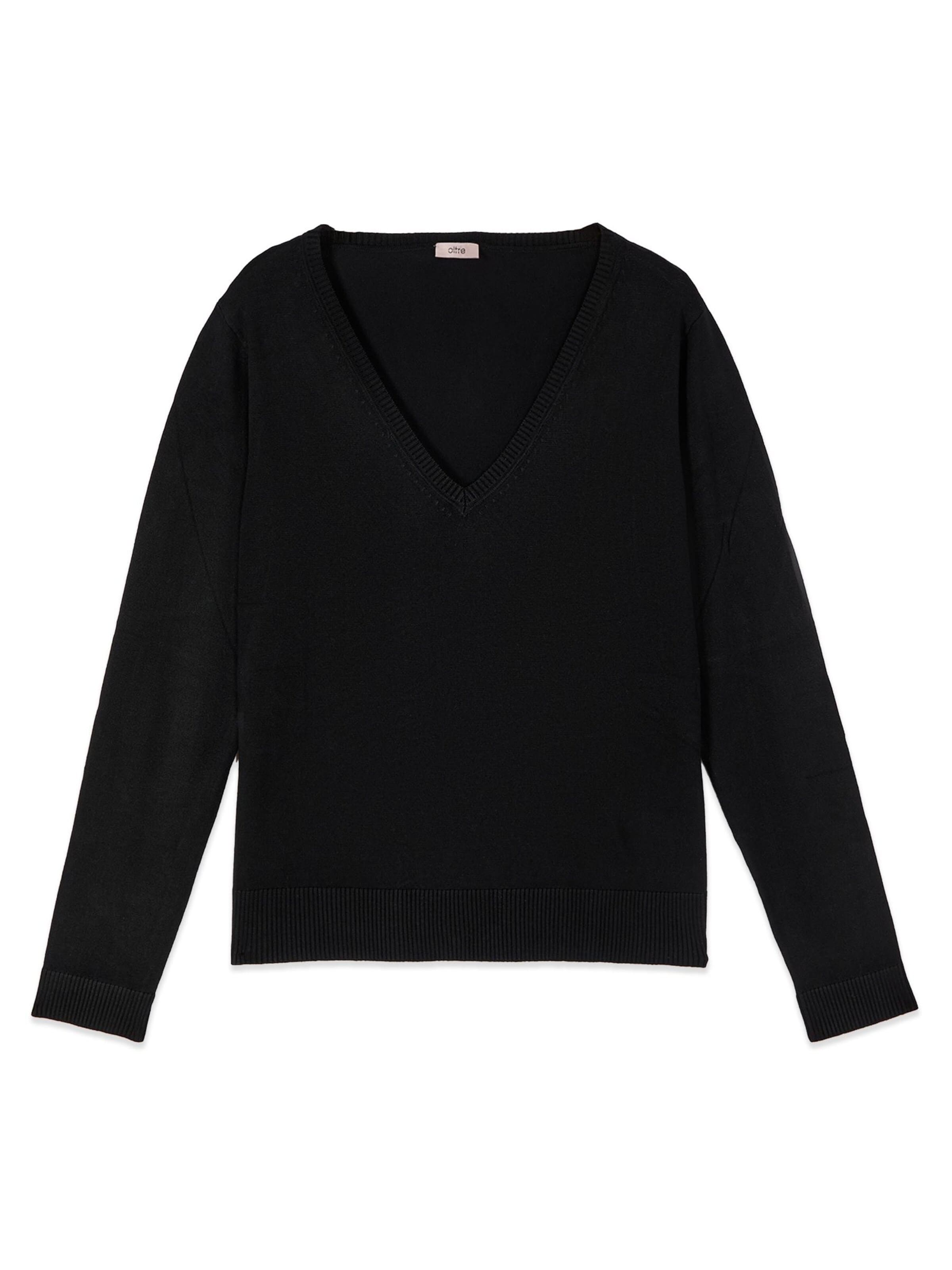 Pullover di oltre in nero: frontale