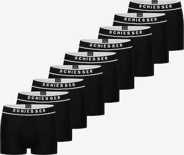 SCHIESSER Boxershorts '95/5 Organic Cotton' in Zwart: voorkant