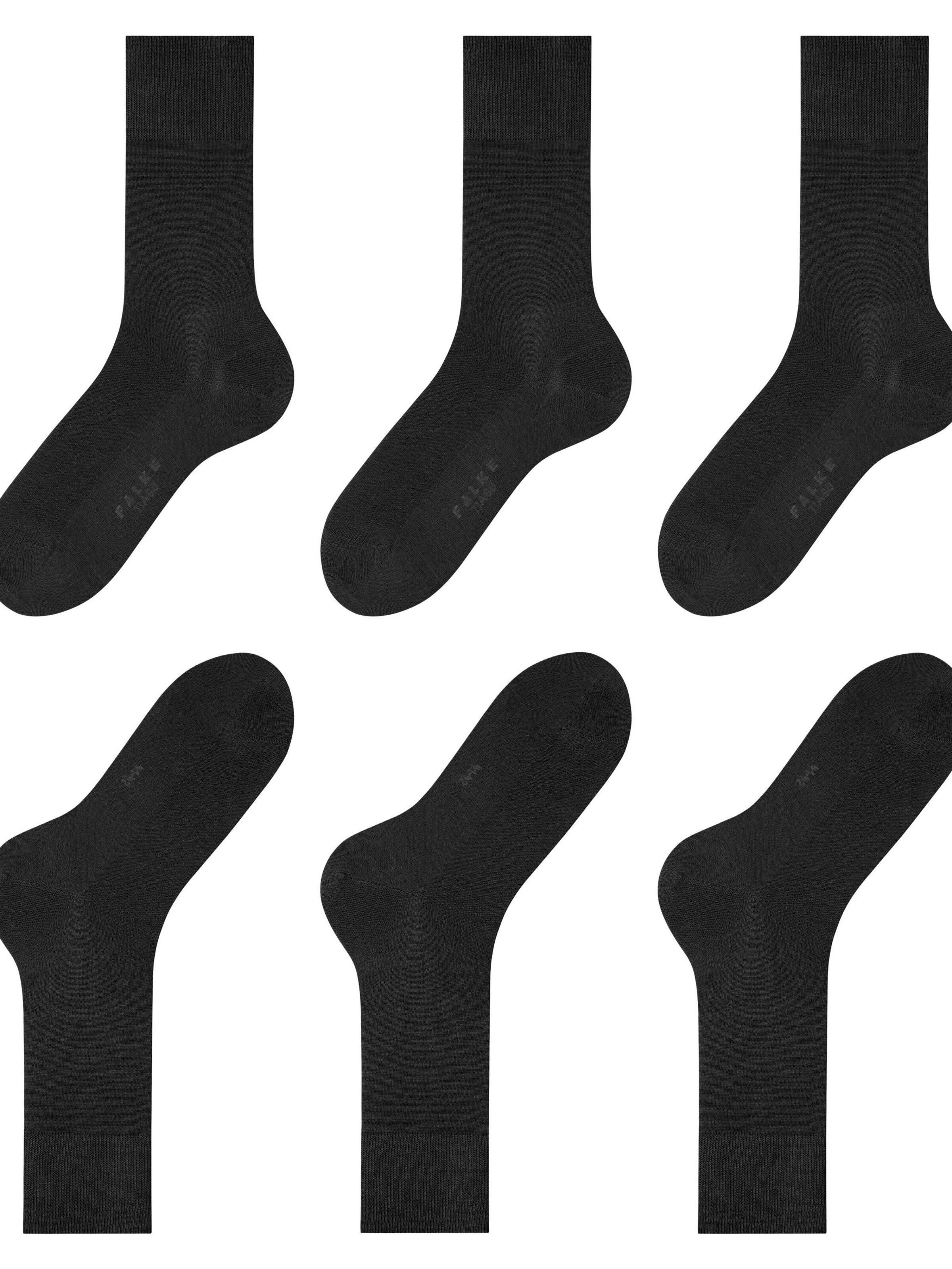 FALKE Socks 'Tiago 3-Pack' in Black