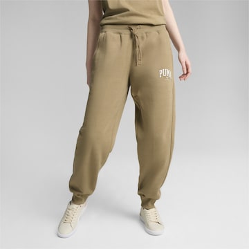 PUMA Tapered Sporthose 'Squad' in Beige: Vorderseite