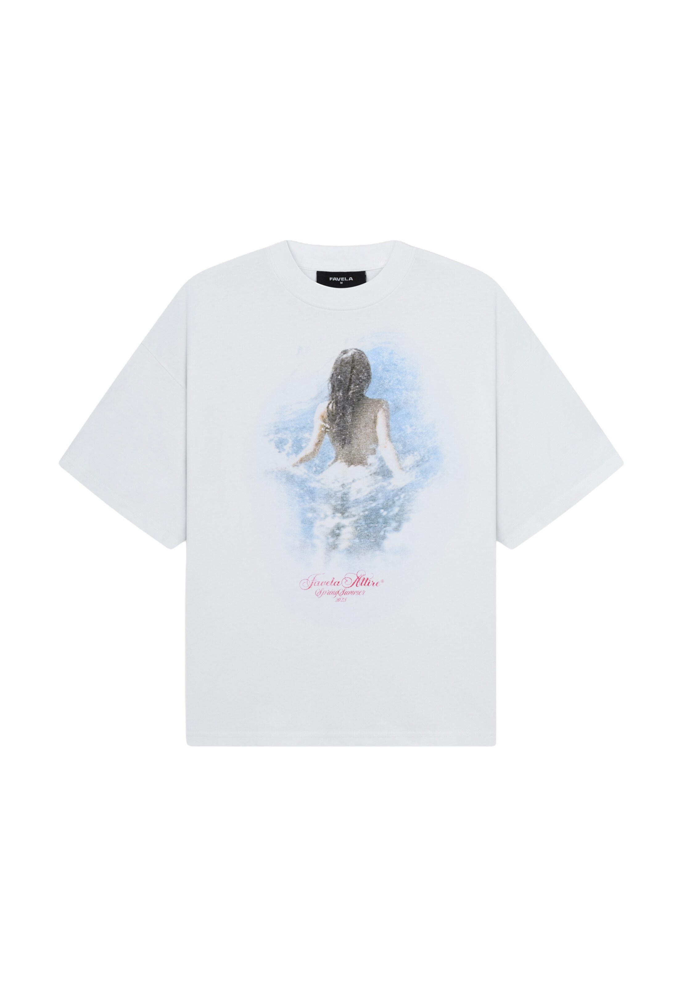 FAVELA T-Shirt 'Ocean' in L in kitt / opal / weiß, Produktansicht