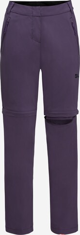 Regular Pantalon outdoor 'GLASTAL' JACK WOLFSKIN en violet