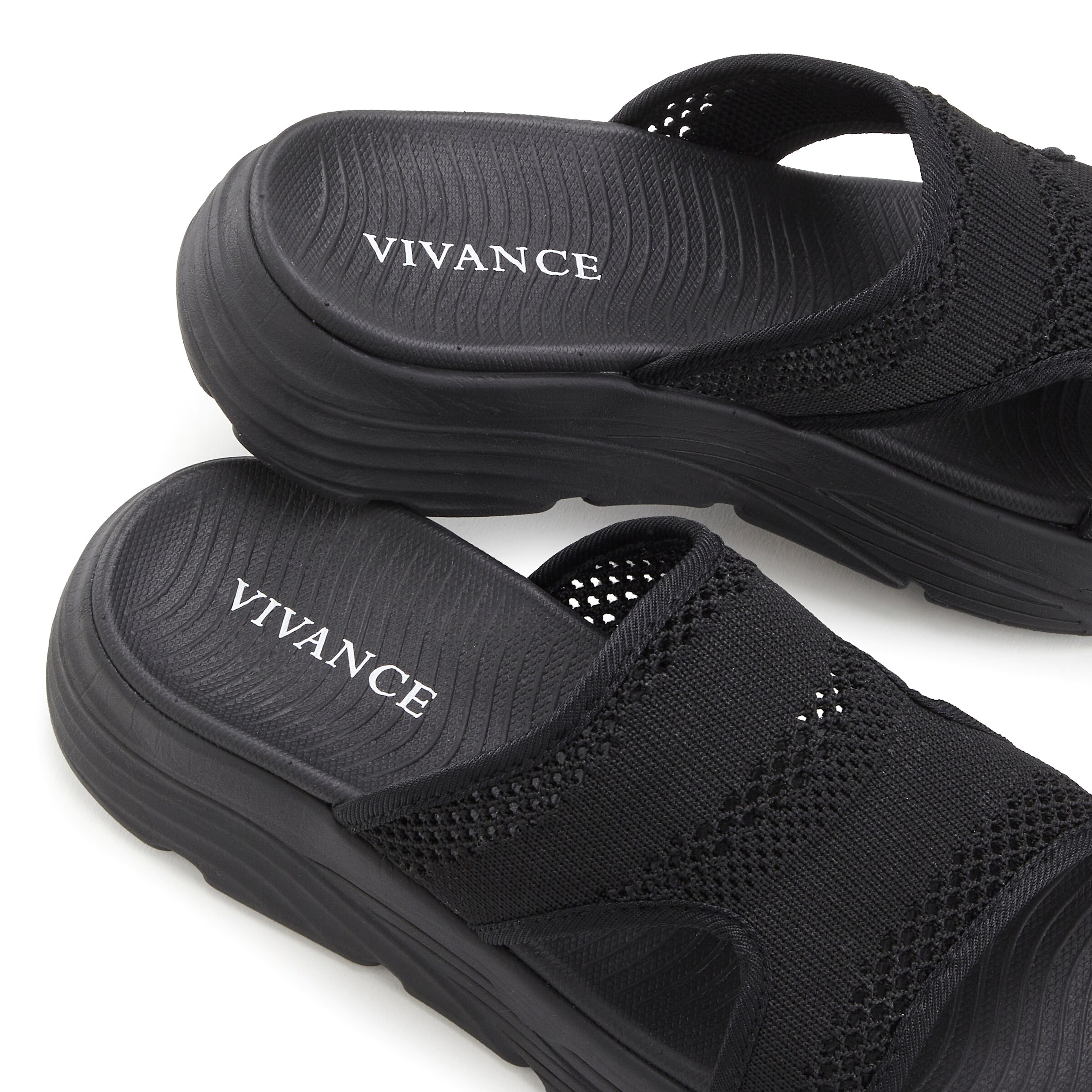 VIVANCE Mules in Black