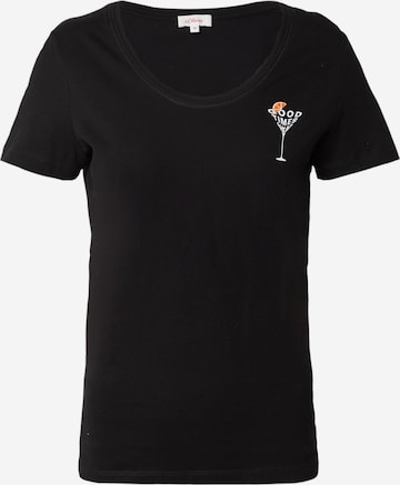 s.Oliver T-Shirt in Schwarz: Vorderseite