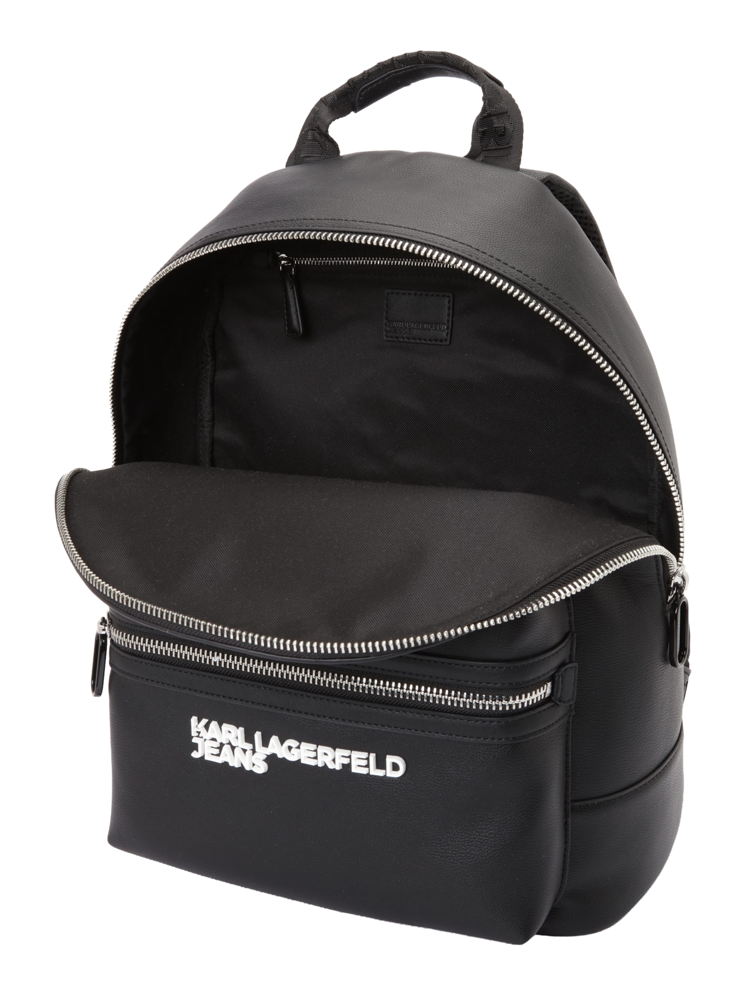 KARL LAGERFELD JEANS Nahrbtnik 'ESSENTIAL' | črna barva: zgoraj