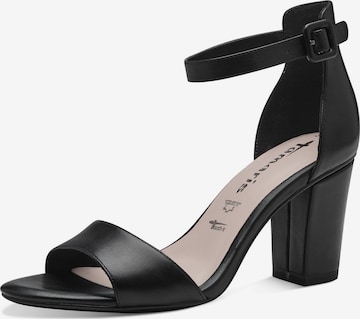 TAMARIS Strap Sandals in Black: front