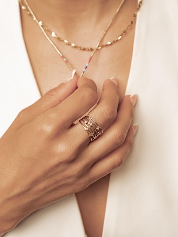 Hey Happiness Ring 'Multi Band Crystal' in Gold