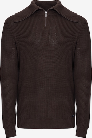 Pull-over 'Francis' Threadbare en marron : devant