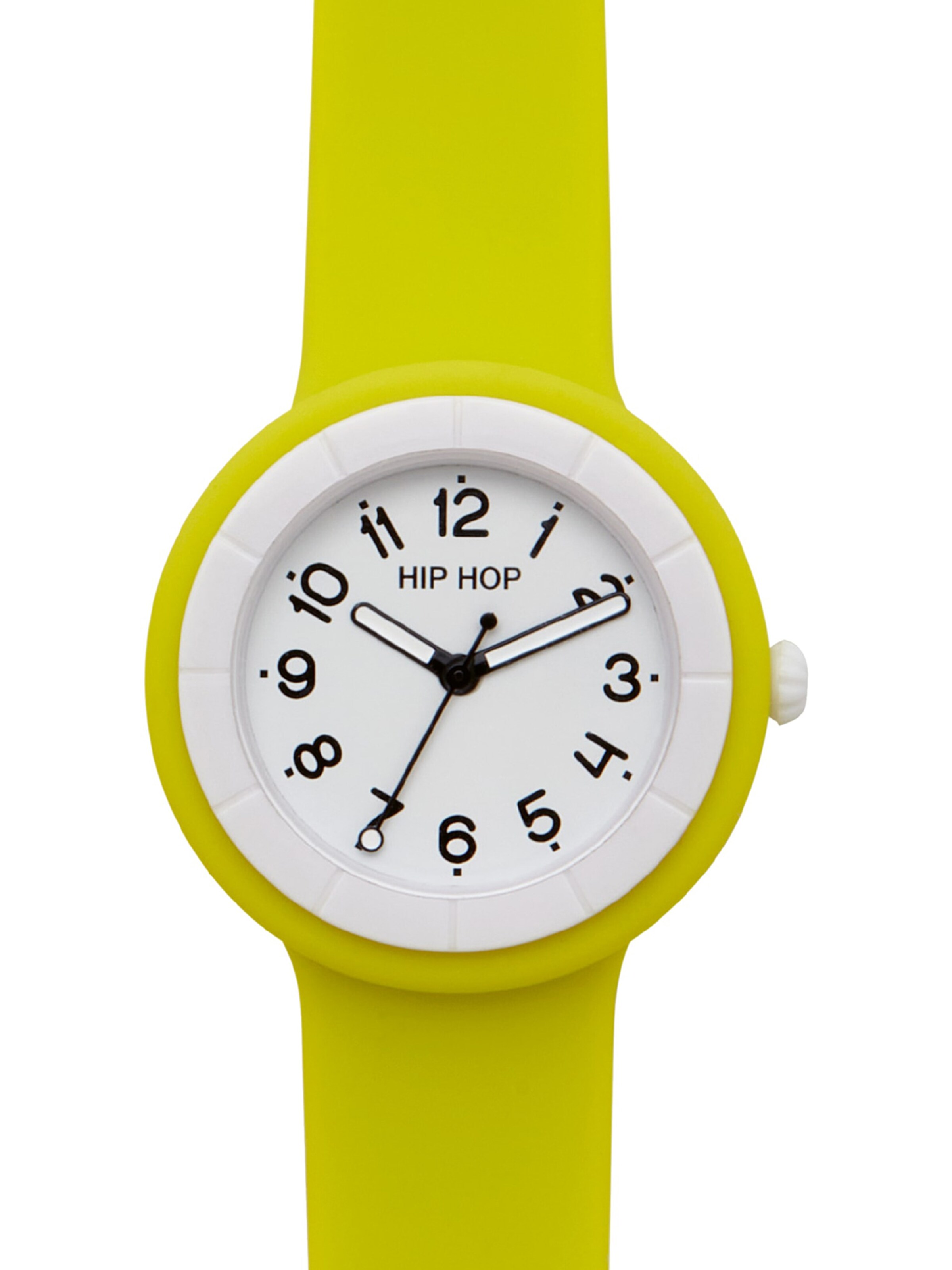 Hip Hop Uhr 'HERO.DOT' in Gelb: Vorderseite