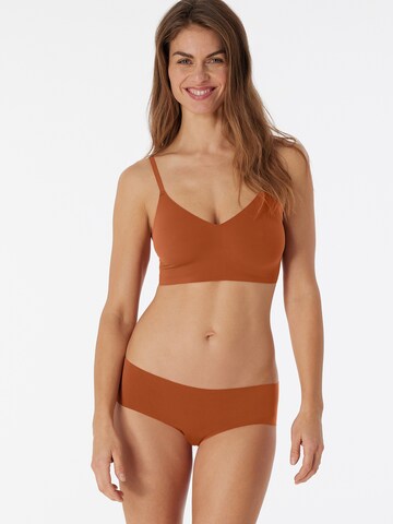 SCHIESSER Slip ' Invisible Light ' in Brown: front