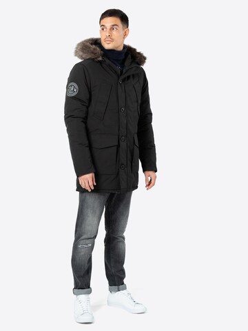 Superdry Regular Fit Parka 'Everest' in Schwarz