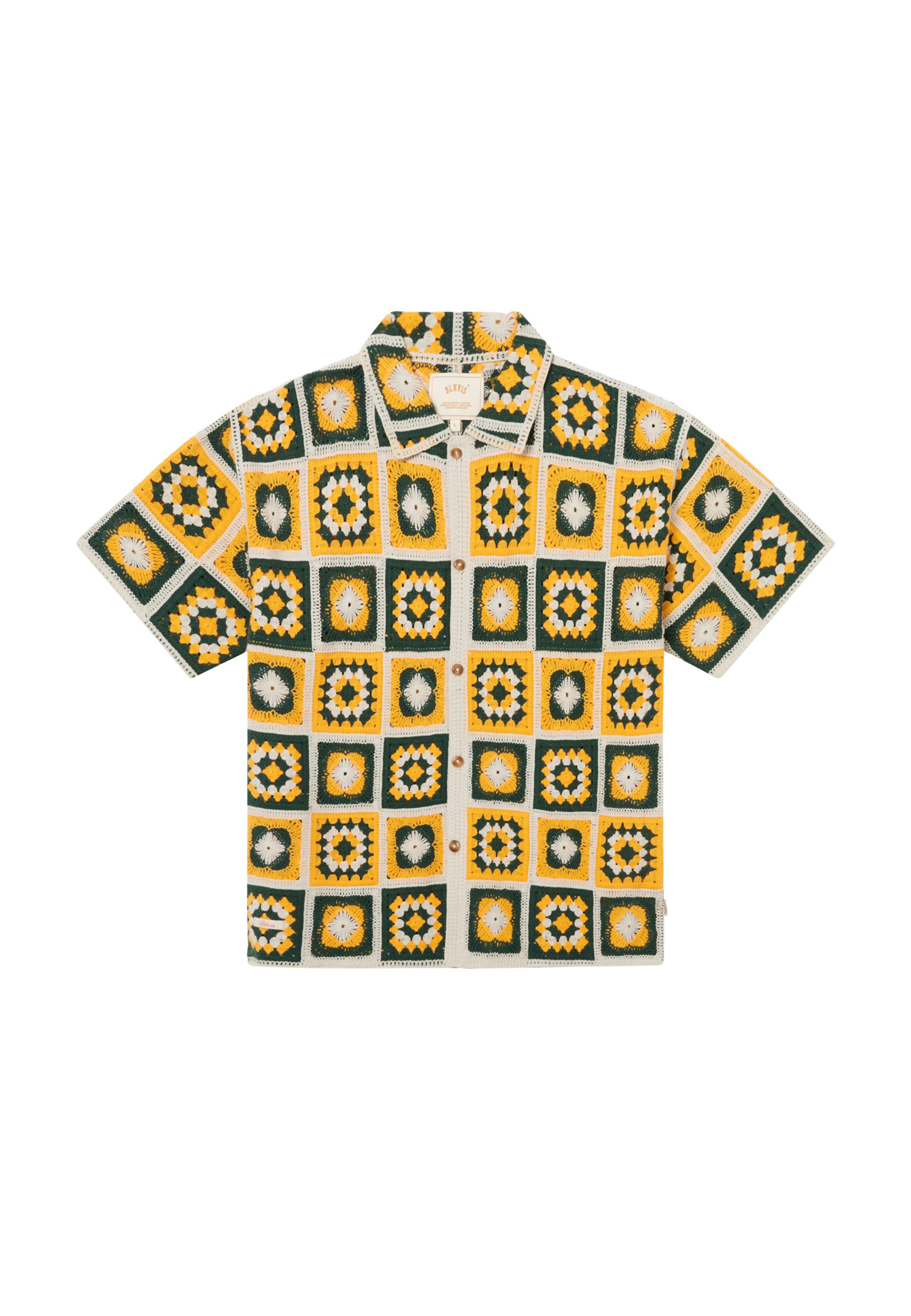 BLKVIS Regular fit Button Up Shirt in Yellow: front