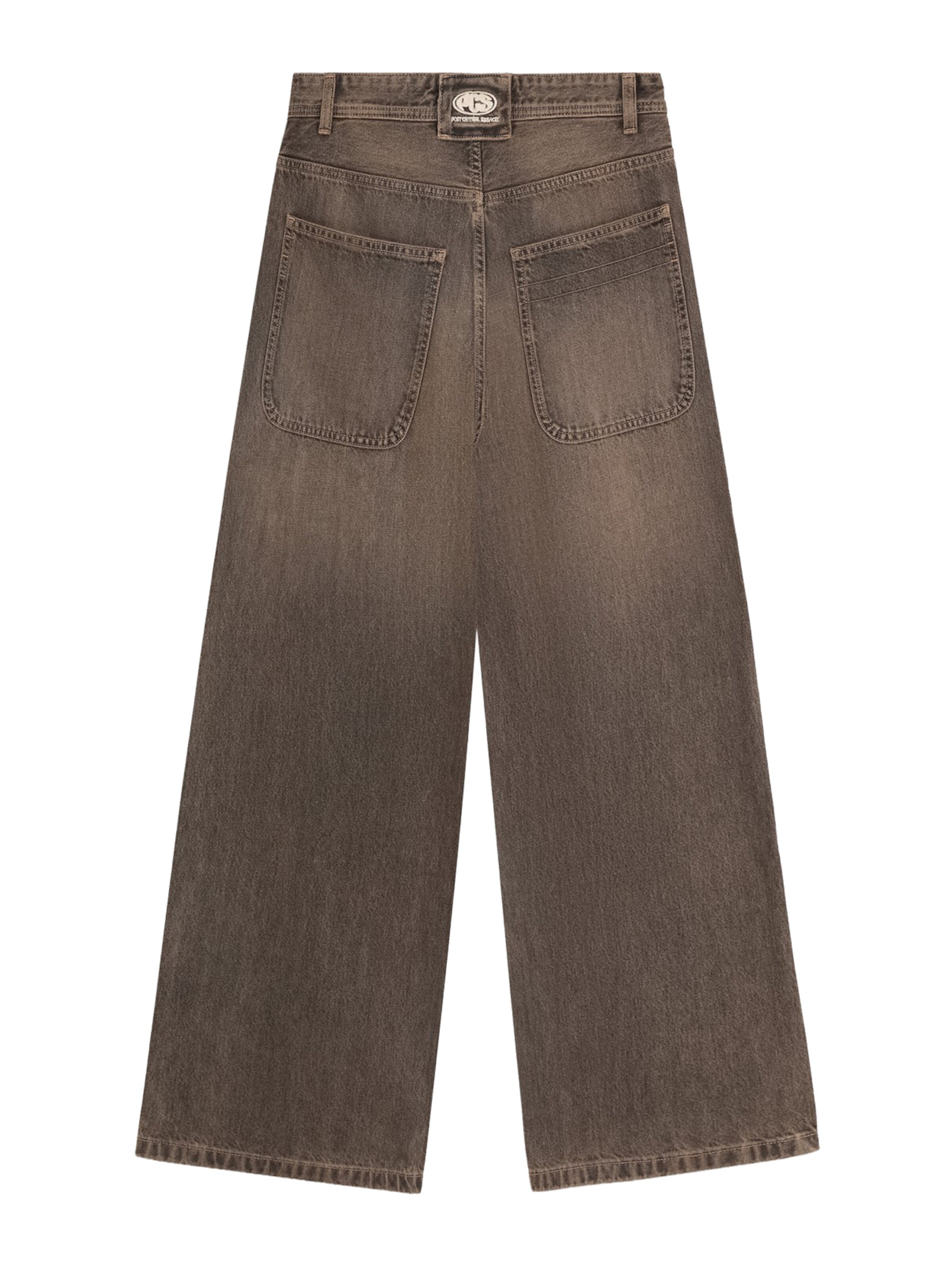 Baggy Jeans de la Bershka pe maro: spate