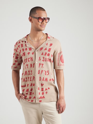 SCOTCH & SODA Gebreid vest in Beige: voorkant