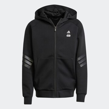 Veste de survêtement 'Star Wars Mandalorian' ADIDAS SPORTSWEAR en noir : devant