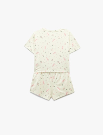 Koton Short Pajama Set in White