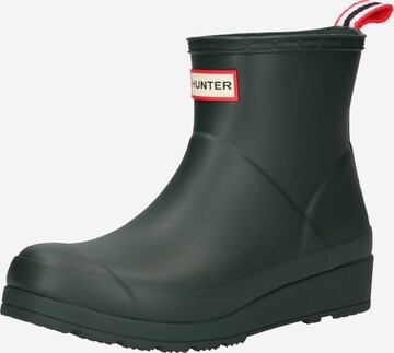 HUNTER Rubber Boots 'Play' in Green: front