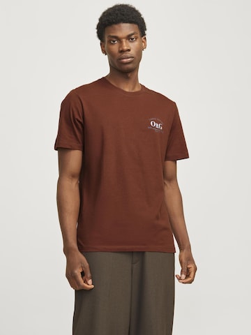 T-Shirt JACK & JONES en marron : devant