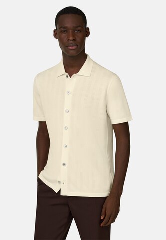 Boggi Milano Regular fit Button Up Shirt in Beige: front