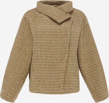 Manteau mi-saison 'Minimalistic' usha WHITE LABEL en marron : devant