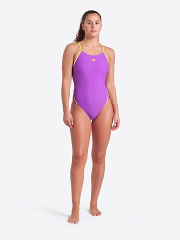 Bustino Costume intero 'WEB BACK SOLID' di ARENA in lilla