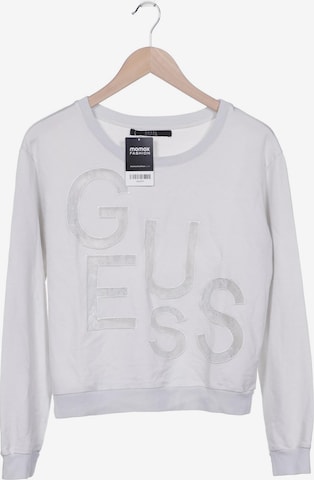 GUESS Sweatshirt & Zip-Up Hoodie in XL in White: front