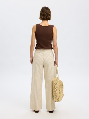SELECTED FEMME Loosefit Byxa 'SLFJohanne' i beige