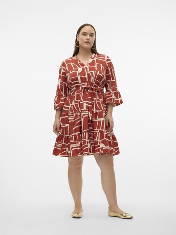 Vero Moda Curve Jurk 'ZERA' in Bruin