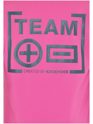 CHIEMSEE Fleecepullover ' mit PlusMinus-Print ' in Pink