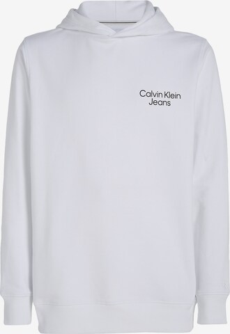 Calvin Klein Jeans Sweatshirt in Wit: voorkant