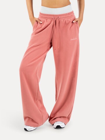 Loosefit Pantalon Smilodox en rose : devant
