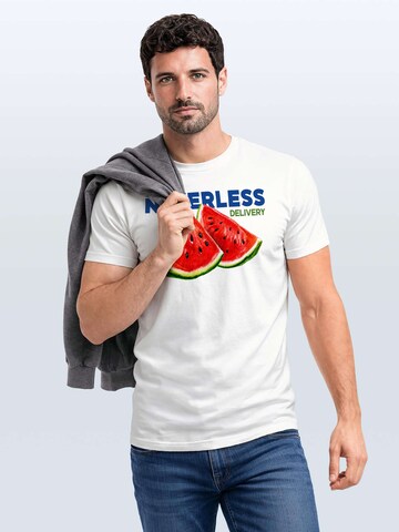 Neverless Shirt 'Water Melon' in White