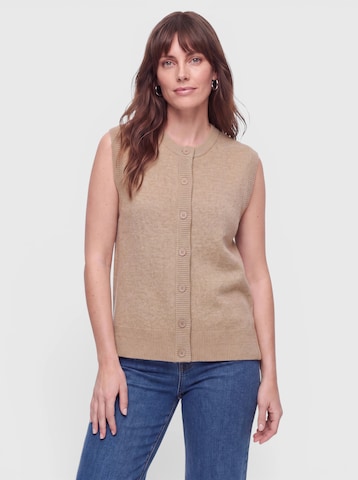 everly® Kootud vest, värv beež: eest vaates