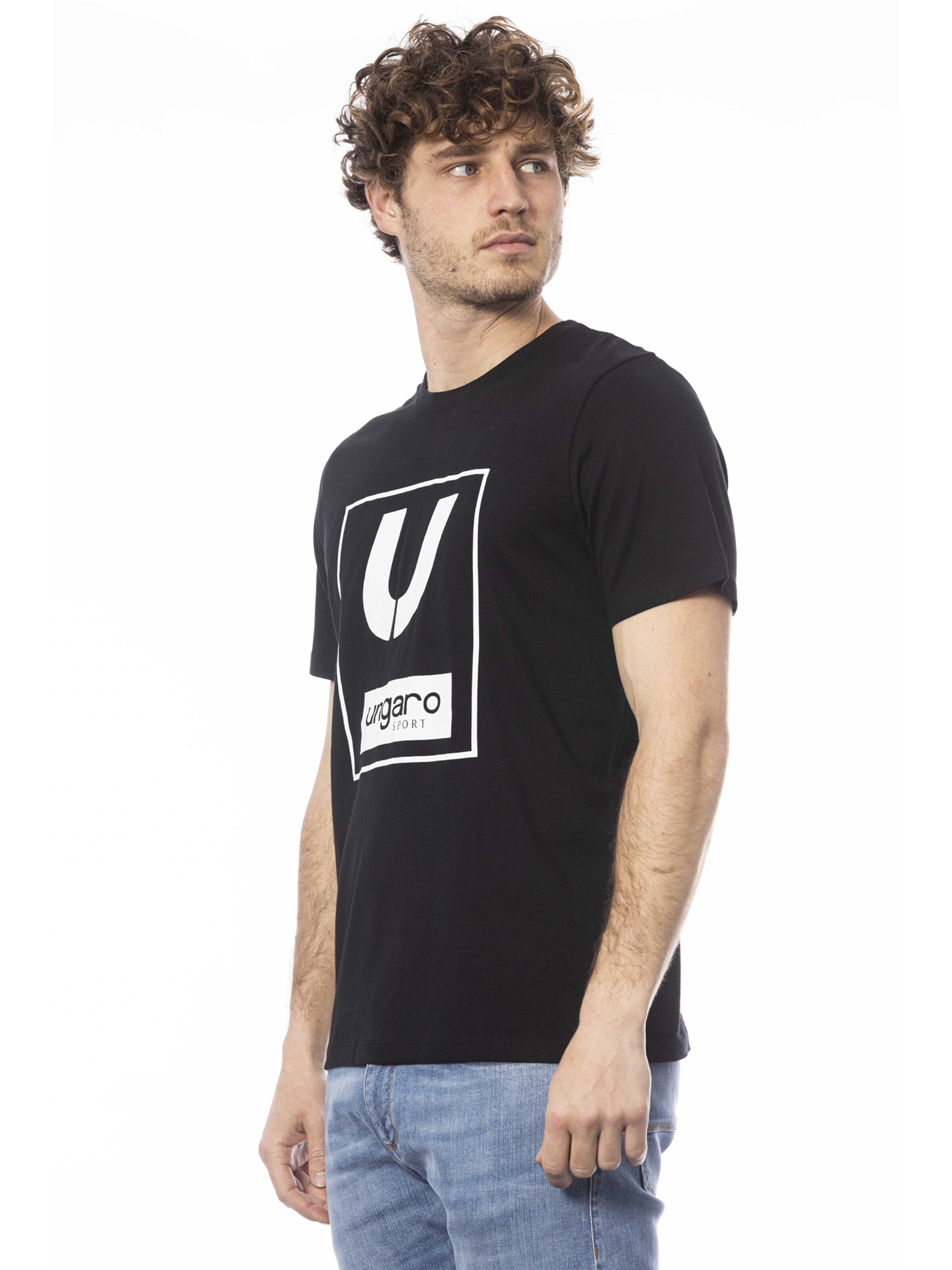 Top 'T-Shirt Uomo Ungaro 100% Cotone Crew Neck Logo' di Ungaro in nero