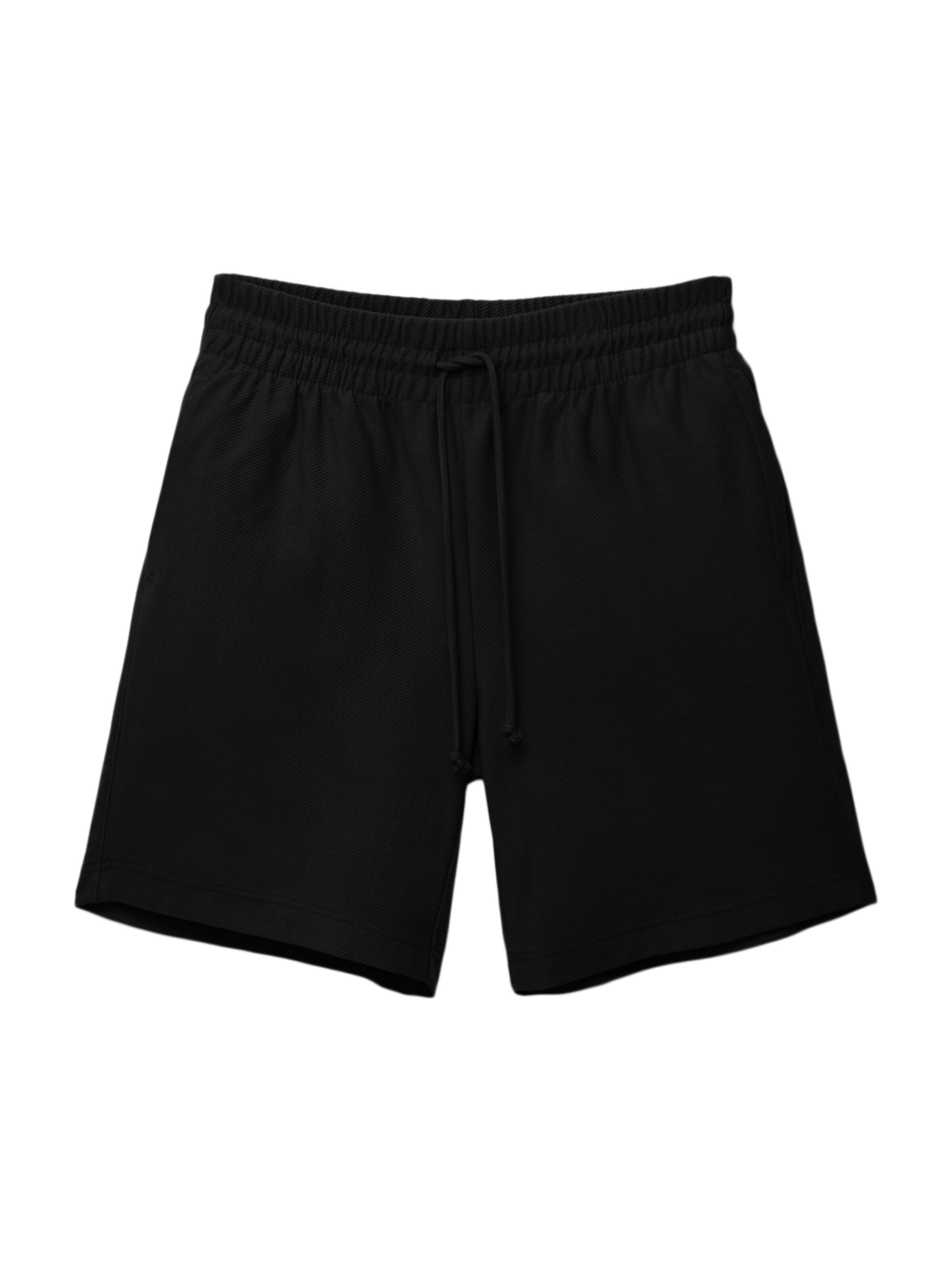 Pull&Bear Loosefit Nadrág - fekete: elől