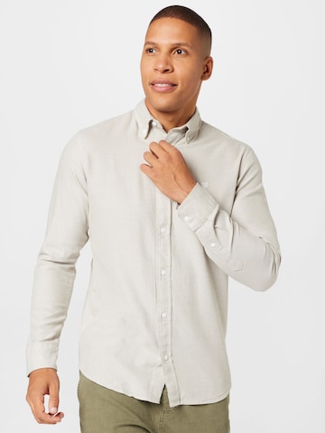 JACK & JONES Slim fit Overhemd 'Brook Grindle' in Grijs: voorkant