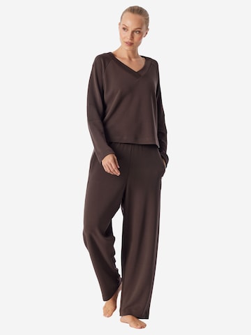 Chemise de nuit ' Mix Relax ' SCHIESSER en marron