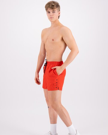 Nike Swim Athletic Swim Trunks in Red