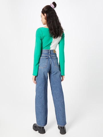 WEEKDAY Wide Leg Jeans 'Rail' in Blau