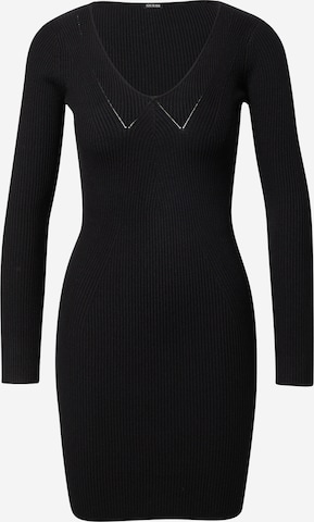 GUESS Pletené šaty - Čierna: predná strana