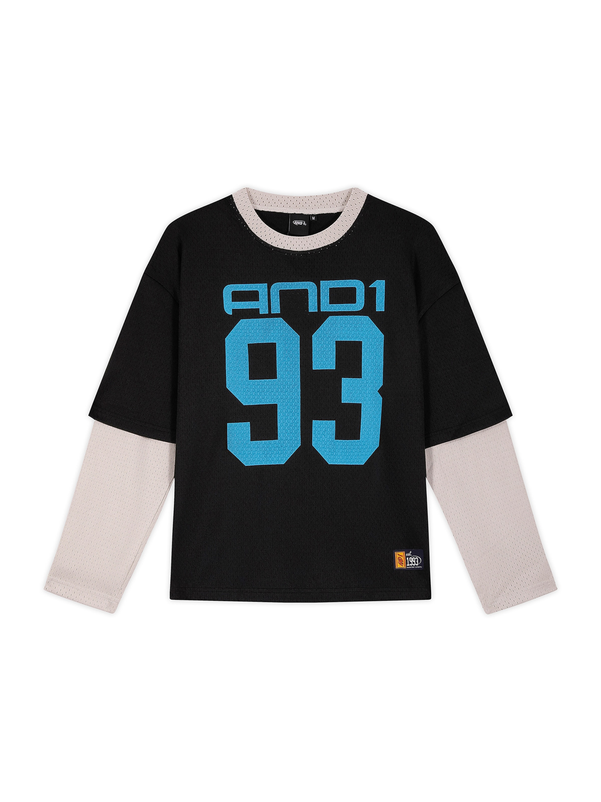 AND1 Majica | črna barva: sprednja stran