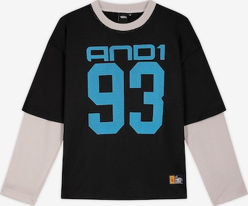 juoda AND1 Marškinėliai: priekis