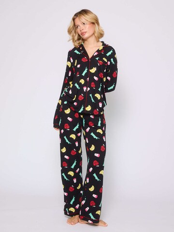 Loungeable Pajama 'New York' in Black: front