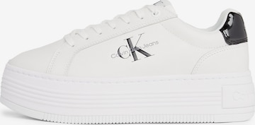 Baskets basses Calvin Klein Jeans en blanc : devant